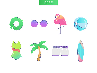 Vacay icons * FREEBIE*