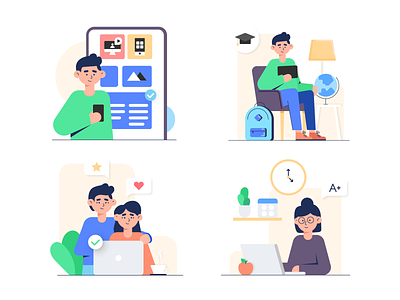 Illustrations for educational platform