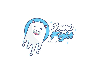 Snow Fight Logo ball christmas fight fun game laugh logo play smile snow winter yeti