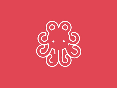 Octopus asketic concept logo logotype martagraphic minimal new octopus outlines red sea white