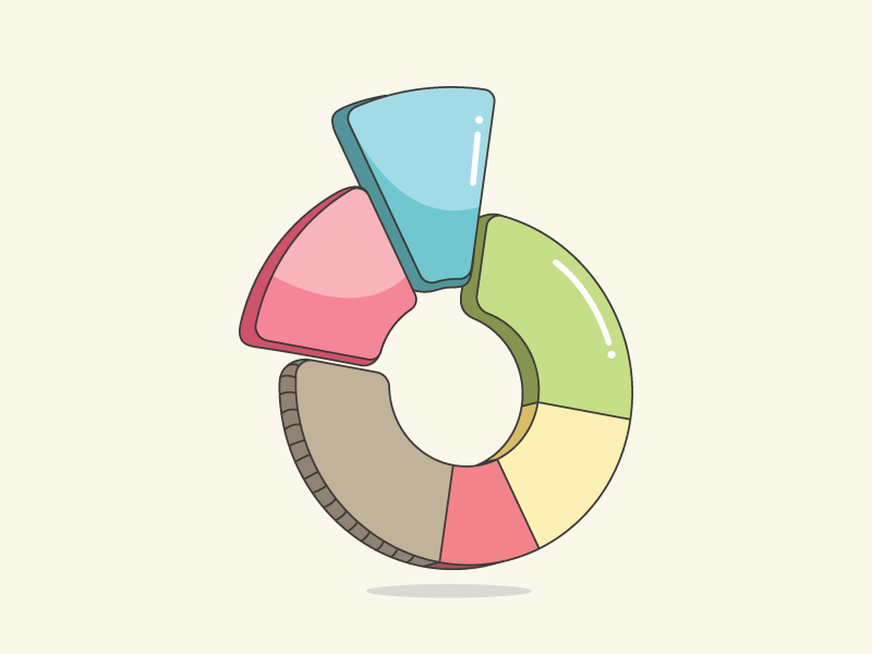 Pie Chart by kickative™ on Dribbble