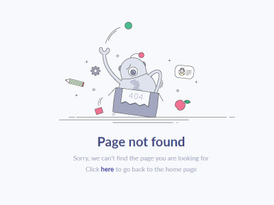 Page not found box found illustration lines not outlines page pagenotfound robot search searching web