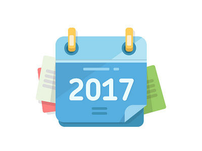 2017 2017 blue calendar celebration century flatdesign hollidays new year notes post time year