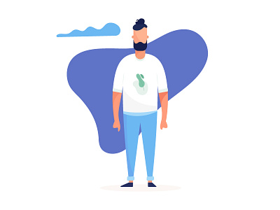 Character (Hipster) blue board game eco game guy hipster illustration man shapes