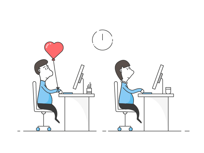Happy Valentine`s balloon happy illustration kickative lines man outlines romance time valentines women work