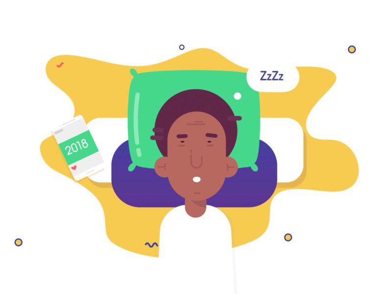 2018 2018 animation character flatdesign illustration joystickandsliders kickative motion nigeria phone sleep wake up