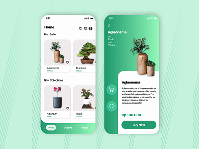 Plant Store - Mobile App app branding design graphic design typography ui ux website