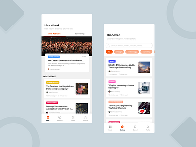 Newsfeed Mobile App Design