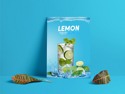 Lemon Glass Poster 3d animation brand branding design graphic design illustration logo motion graphics ui vector