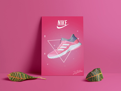 Nike Shoe Poster 3d animation brand branding design graphic design illustration logo motion graphics poster product poster ui vector