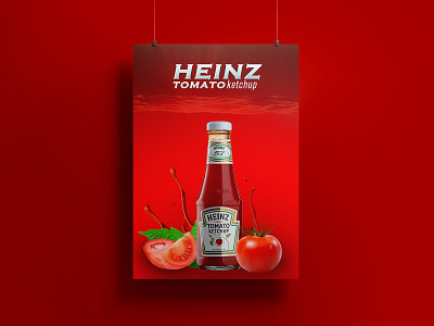 Heinz tomato ketchup poster 3d animation brand branding design graphic design illustration logo motion graphics poster productposter ui vector