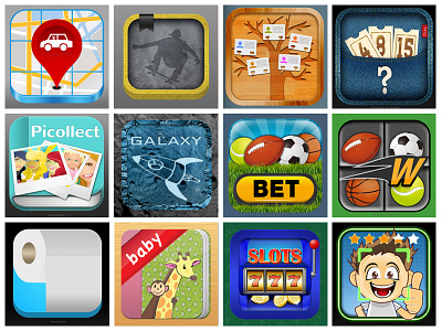 ios mobile app icons android app application book folder game icon ios iphone mobile money paper picture pocket sale scan slots space wood