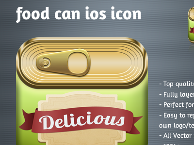 Canned Food iOS app icon app icon can food icon ios psd vector