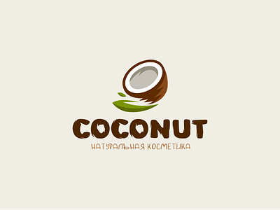 Logo "Coconut"- Natural Cosmetic branding design graphic design illustration illustrator logo photoshop typography vector