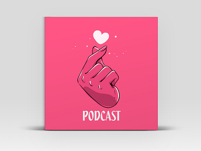LOVE, podcast cover design cartoon portrait design vector