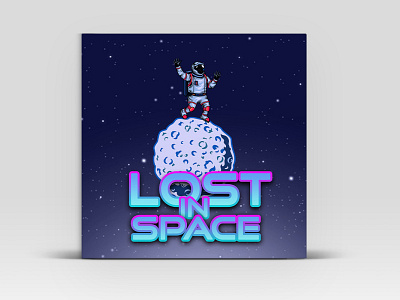 LOST IN SPACE, cover art illustration vector cover