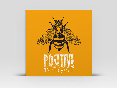 BE POSITIVE, podcast cover art vector cover