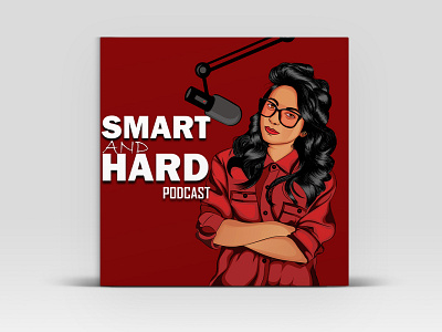 Smart and Hard , podcast cover art vector cover