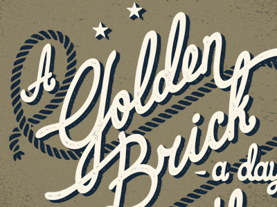 Golden Brick a at bay blend brick clothing custom day dream gold golden illustration keeps the tri troubles type typography