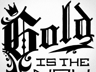 DG • Gold is the New Black dream gold hand lettering type typography