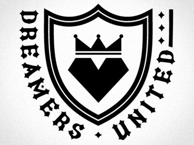 DG • Dreamers United crest dream gold lettering type typography