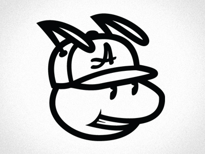 Ant & The Rubbertree black hat head icon logo mark simple timeless white