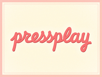 PressPlay Custom Type cursive custom lettering play press type typography