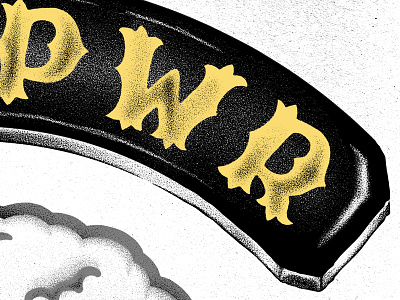 MNDPWR Details bolts brain cross hand lettering lightning texture type typography vintage