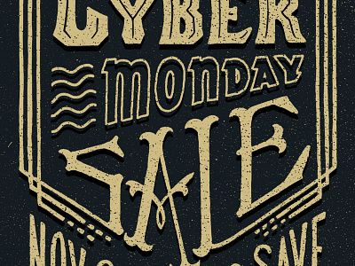 Black Friday • Cyber Monday blackletter custom dream gold golden hand lettering texture type typography