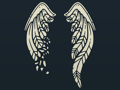 Broken Wing angel broken feathers illustrator wings