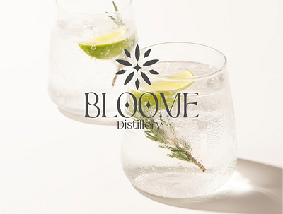 Bloome branding gin graphic design logo