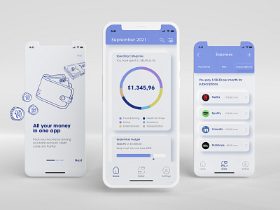 Money Managing App app budget design finance mobile mobileapp money ui uidesign ux