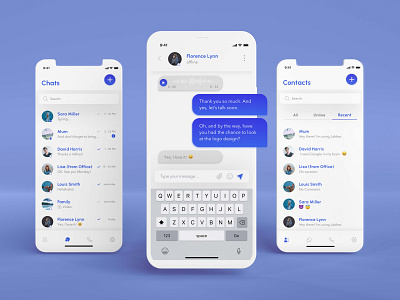 Messenger App app appdesign design messenger messengerapp mobile mobileapp ui uidesign ux