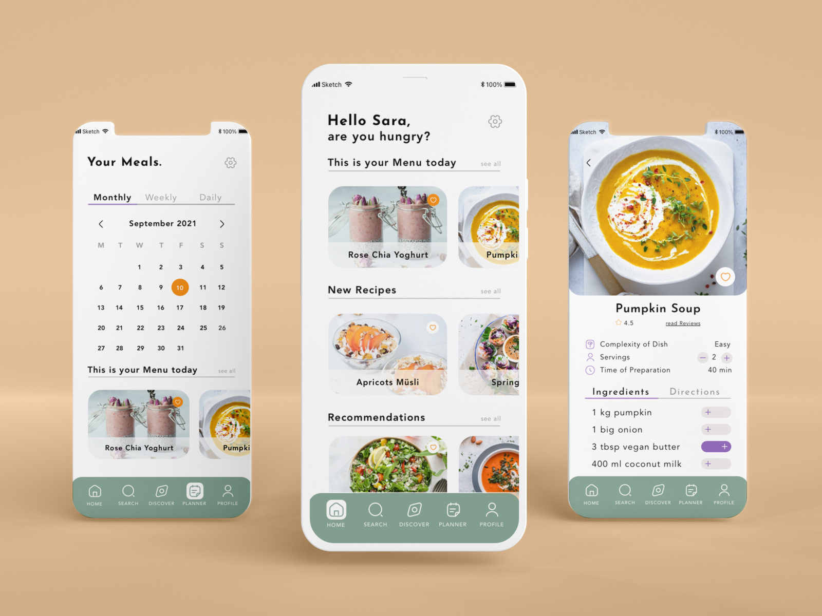 Vegan Recipe App by Alexandra Olejniczak on Dribbble