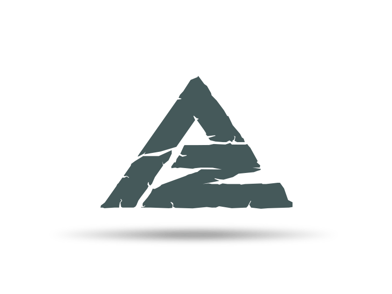 A+Z Concept az fracture logo mineral monogram mountain rock triangle