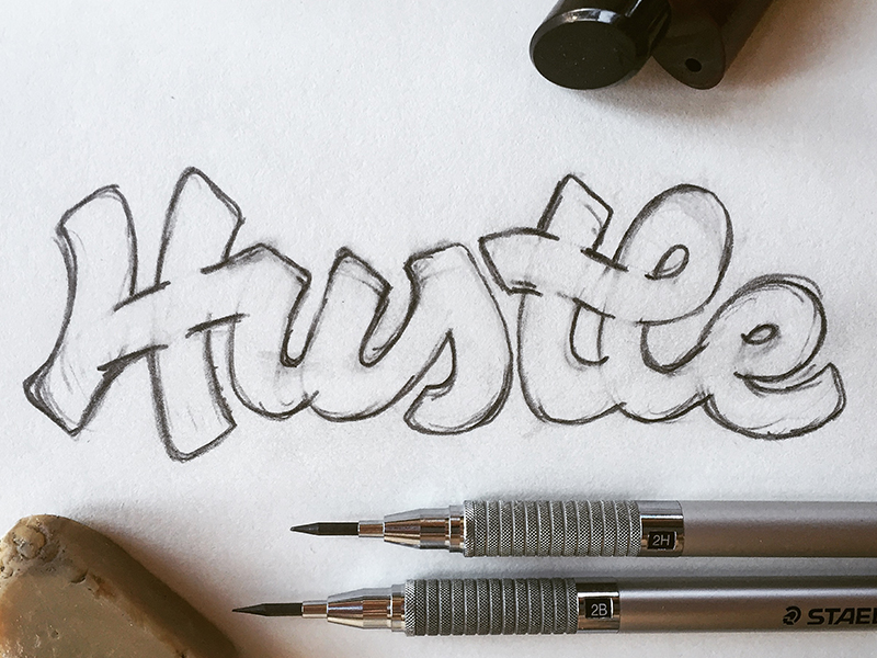 Hustle Sketch by Jared Bergeron on Dribbble