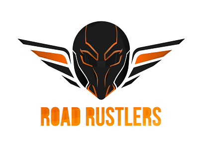 Road Rustlers bike bike logo biker gang design helmet logo typography wings