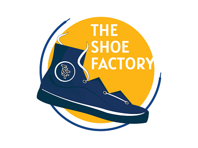 The Shoe Factory apparel logo brand illustration illustrator logo logodesign shoelogo shoes vector