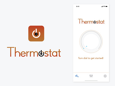 Thermostat App Logo app appicon applogo logo temperature thermostat ui uiux xd design