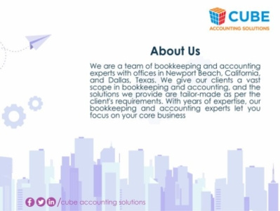Cube Accounting Solutions accountant lubbock accountants in california accounting outsourcing services accounts payable accounts payable recovery orange county bookkeepers personal bookkeeping services