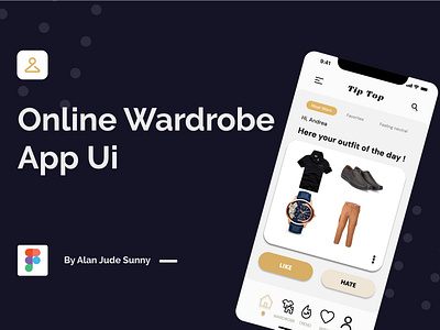 Online Wardrobe Mobile app graphic design logo motion graphics ui