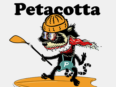 Crazy Racoon on Padle animation branding graphic design logo