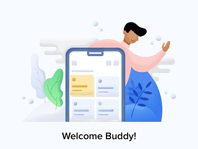 Welcome Buddy! design illustration vector