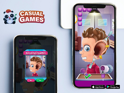 Ear Doctor app design games design illustration mobile mobile games