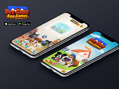 Pet Care Dog Games design game design illustration mobile mobile games