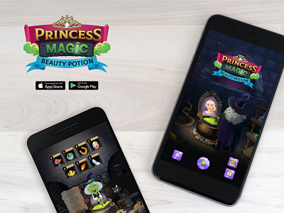 Princess Magic Beauty Potion game design ilustration mobile design ui
