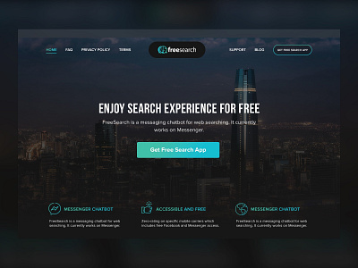 FreeSearch design landing ui webdesign website website design