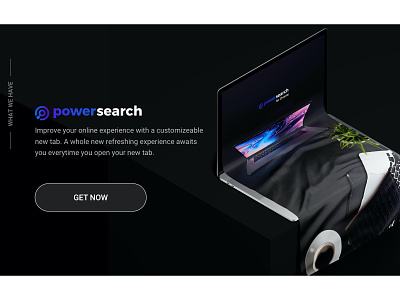 PowerSearch Landing Page design designs landing page ui webdesign