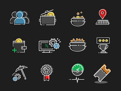 Crypto Mining app Icons