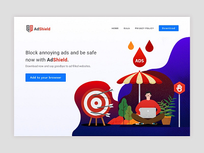 Adshield landing page